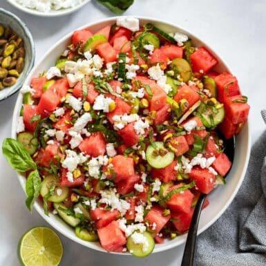 refreshing watermelon feta salad